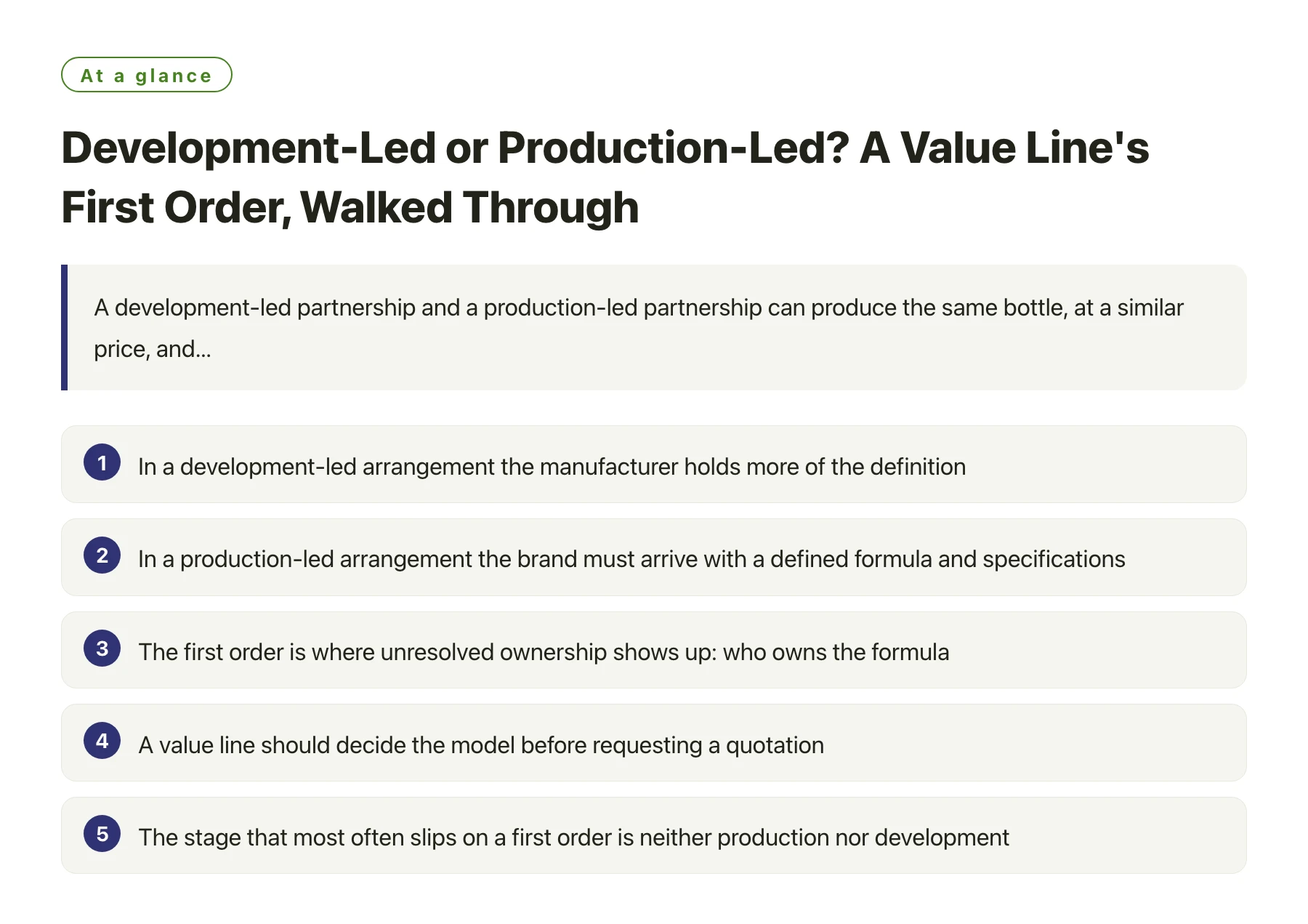 Development-Led or Production-Led? A Value Line's First Order, Walked Through——全文要点速览